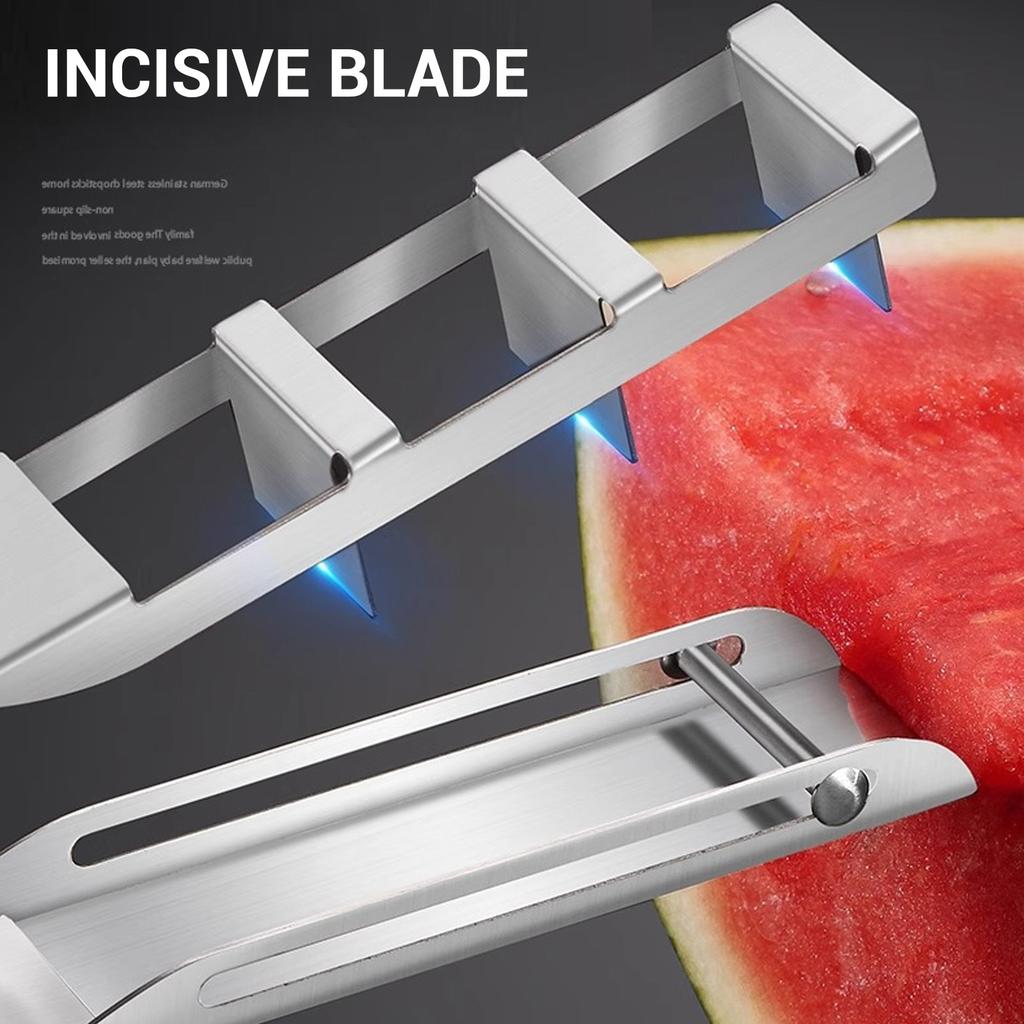 Fruchtschneider Melonenwürfel Melonschneider Wassermelonenschneider Gitter Anti-Rutsch Multifunktional Abnehmbar Melonenwürfel Für Cantaloupe Papaya