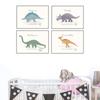Triceratops Pterosaur Cartoon Dinosaur Wall Art Canvas Painting Nordic Posters And Prints Wall Pictures For Baby Kids Room Decor No Frame