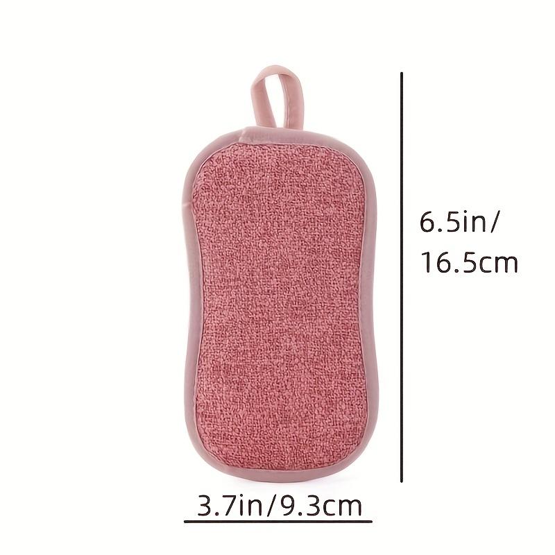 1/2/3pcsNon-Scratch Microfiber Sponge,Multi-Purpose Scrub Sponges For Kitchen Kitchen Gadgets,Cleaning Plate Sponge Kitchenware