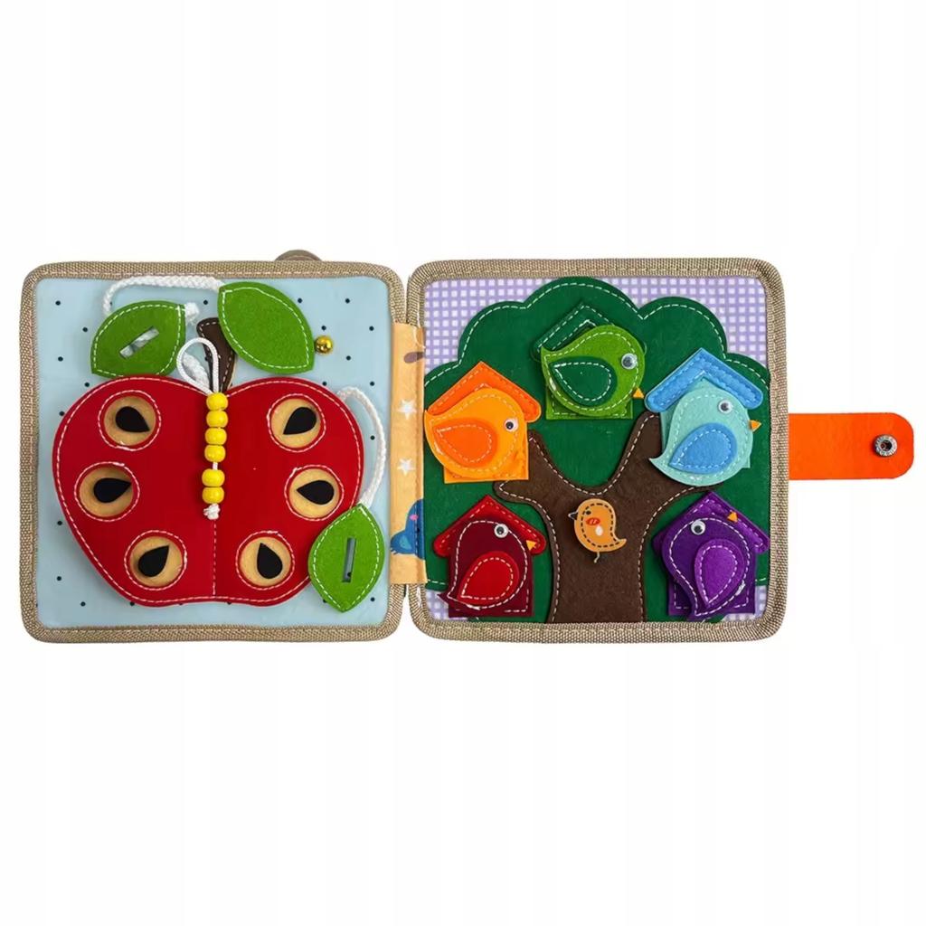 Książeczka Filcowa Z Odczepianymi Elementami Tablica 3D Montessori Dzieci