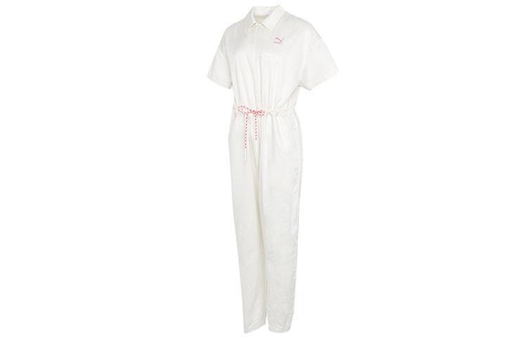 PUMA Jumpsuits Women s White Moderate Straight Fit Pants 533729-55 L