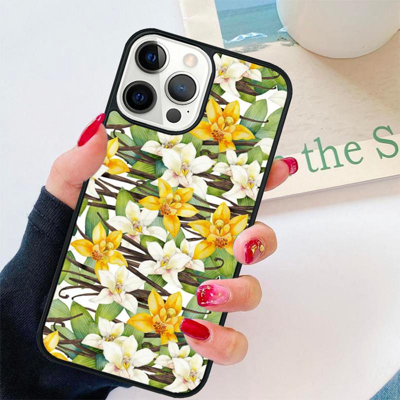 Orchid Flowers Colorful Phone Case For iPhone 17 Air 16 pro max 15 14 plus 12 13 Soft Bumper Shell Cover coque