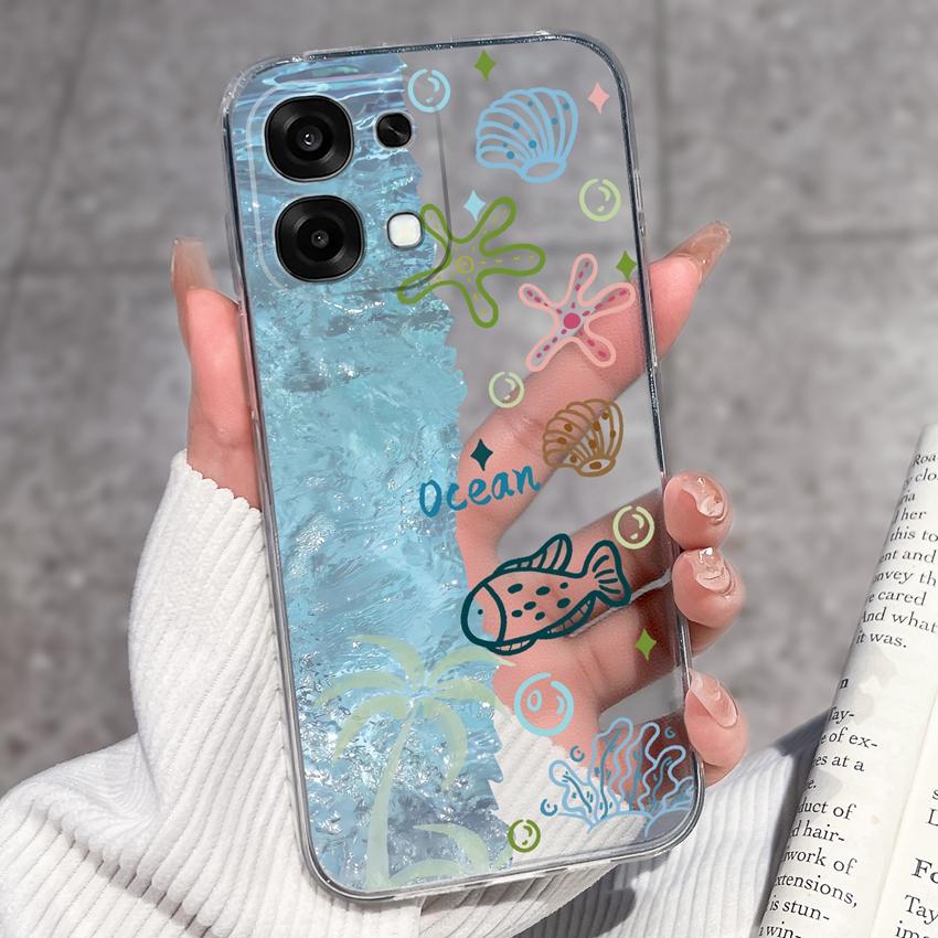 For Oppo A6 Pro A6x A5x K13 Realme 15X C85 V70 V70s CT 7 7T 8 Phone Cases Beautiful Sakura Butterflies Patterns Casing Soft Silicone TPU Clear Housing