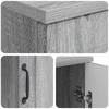 Desk Grey Sonoma 142.5 X 50 X 75 Cm Particleboard