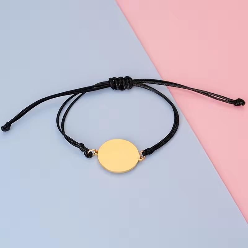 10 fashionable stainless steel circular blanket labels, couple friendship mirror pendants, adjustable bracelets, jewelry gifts