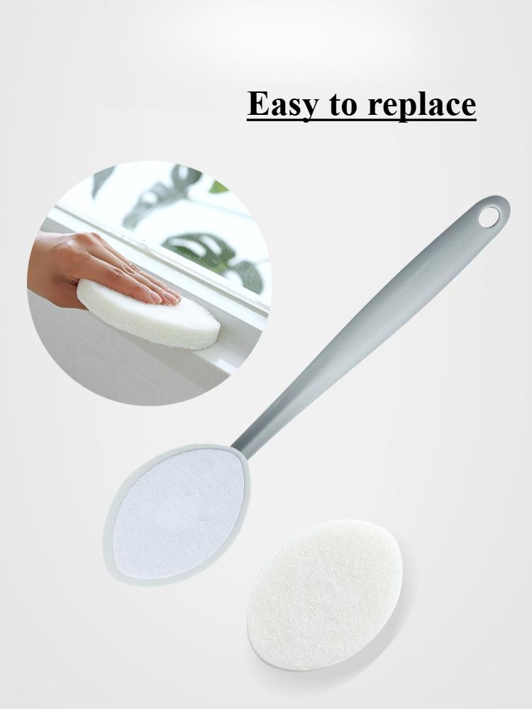 Bathroom long-handled sponge wipe brush, cleaning brush, bathtub sponge brush, floor tile brush, scouring pad