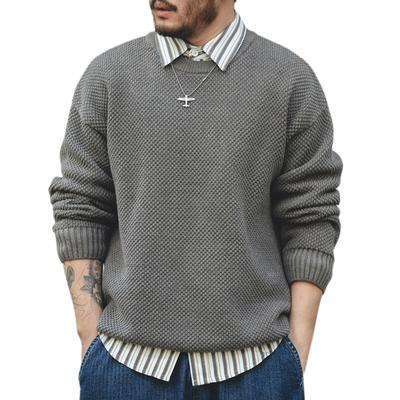 MADEN Knit Retro Pineapple and Warm for and Solid Long Sleeve Top Men's Sweater, Knit, Comfortable, Warm, Spring, Autumn, Winter, Stylish, Warm,