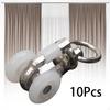 10 Pieces Curtain Rail Track Pulley Gliders with Hooks Heavy Duty Sliding Glider for