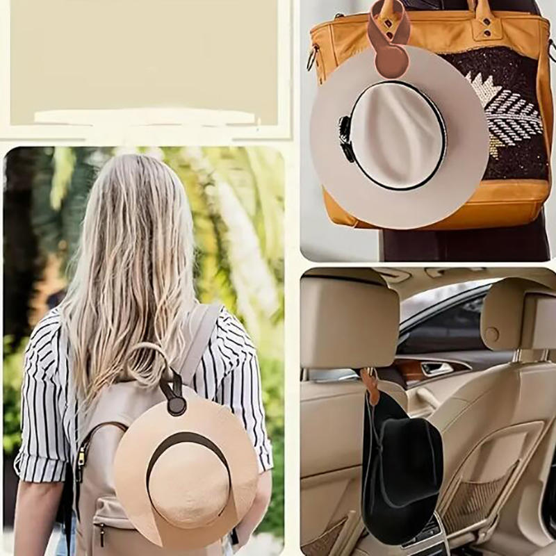Magnetic Leather Hat Clip Multi-Purpose Magnetic Holder for Caps Masks and Keys