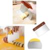 Thickened Stainless Steel Cake Dough Cutter Food Grade Silicone Baking Tool Pastry Scraper for Cake Steamed Buns and Dough
