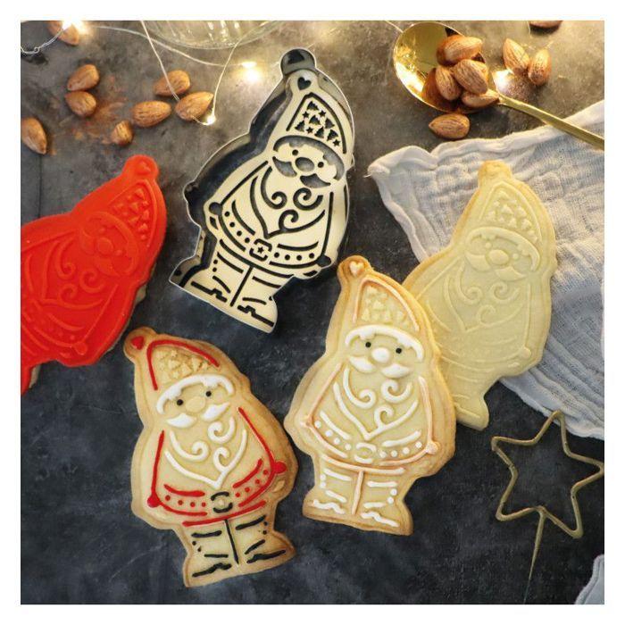 Kit découpoir et embosseur bois - SCRAPCOOKING - Forme Père Noël