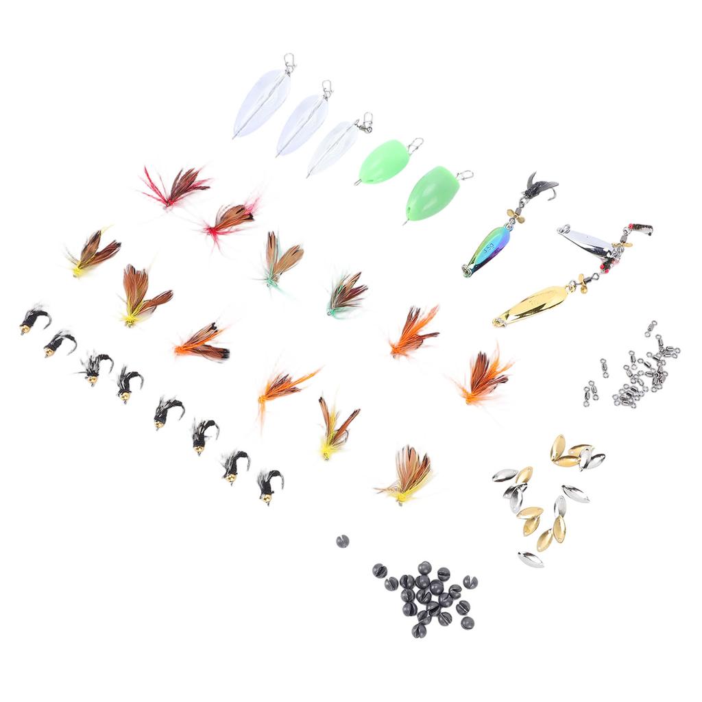 Fly Fishing Kit 88 Pcs Exquisite Lifelike Fishing Lures Hook Sequin Accessories Set