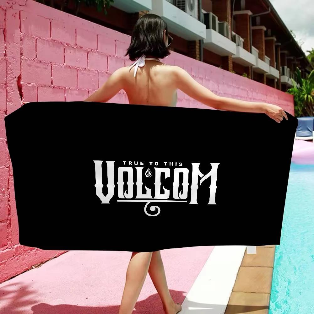 Volcoms Anime Logo Beach Swimming Towel Soft Absorbent Towel Gifts for Kids Travel Camping Gym