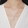 Xiaohongshu Trendy Moissanite Clover Diamond Bow Necklace