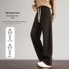 Women's Wool Blend Wide-Leg Casual Pants