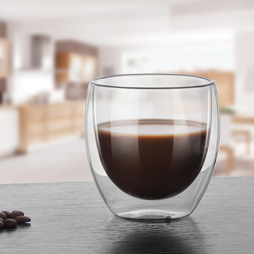 80ml Heat Resistant Double Layer Water Glass Bottle Cup Tea Coffee