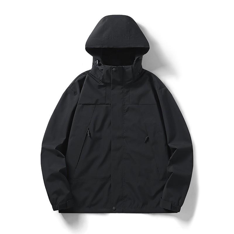 Herren Damen 3-in-1 Abnehmbare Winddichte Wanderjacke mit Fleecefutter Outdoor Abenteuer Winter
