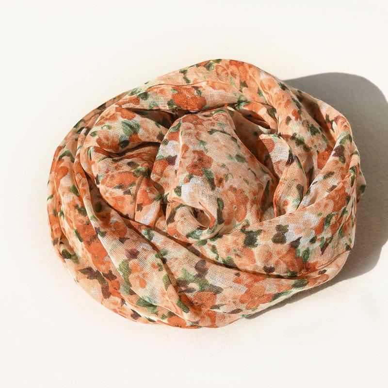 

Новый классический цветочный шелковый шарф имитация шелкового шарфа модная повседневная шаль защита от солнца на открытом воздухе пляжное полотенце