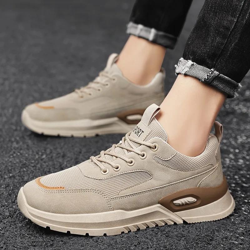 Fashion Men Retro Casual Work Shoes 2025 Summer Mesh Breathable Man Sport Running Shoes Tennis Trainers Walking Footwear Tenis Masculino