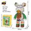 46cm Fluid Art Bear Building Blocks Kawaii Violent Bear Half Anatomy Bear Brick Figure Model Mini Bricks Toys for Birthday Gift