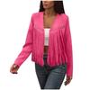 2026 Retro Ethnic Tassel Women's Cardigan Jacket - Stylish European & American E-commerce Fashion