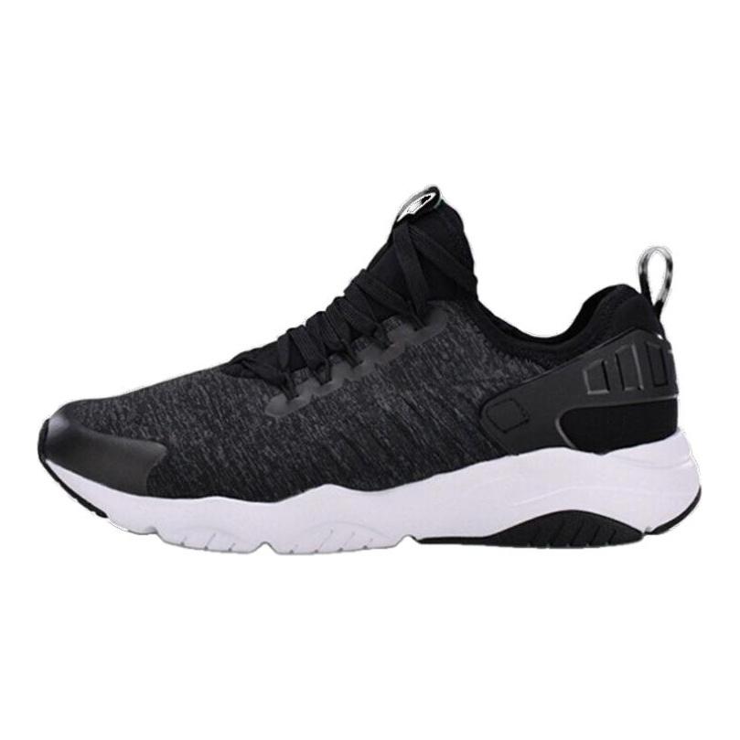 Li Ning Comfortable Cushioning Slip Resistant Abrasion Resistant Low top Running Shoes Men's White Black AGCN055-1
