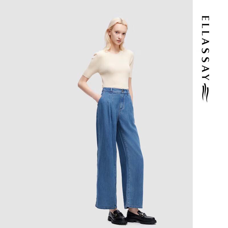 ELLASSAY Women's Round Neck Short Sleeve Knit Top