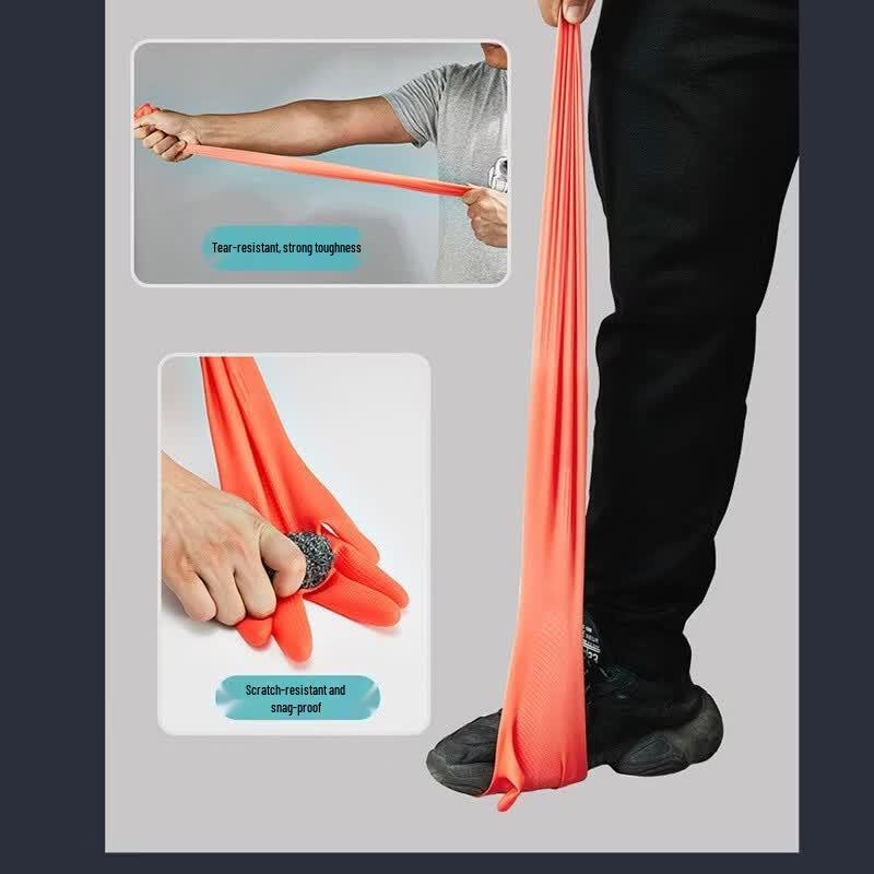 Warrior Extra Long Thick Latex Cleaning Gloves