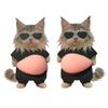 1/2Pcs Cute 3D Squeezable Soft Belly Dog Cat Stickers DIY Relieve Stress Mobile Phone Laptop Decoration Decal Home Decor