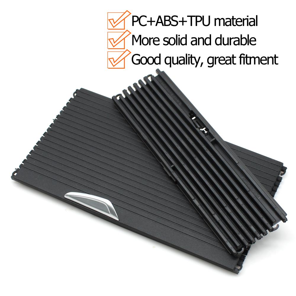 LHD RHD Car Center Console Drink Water Cup Holder Cover Trim Zipper Rolling Curtain For BMW X1 X2 F48 F49 F39 51169299529