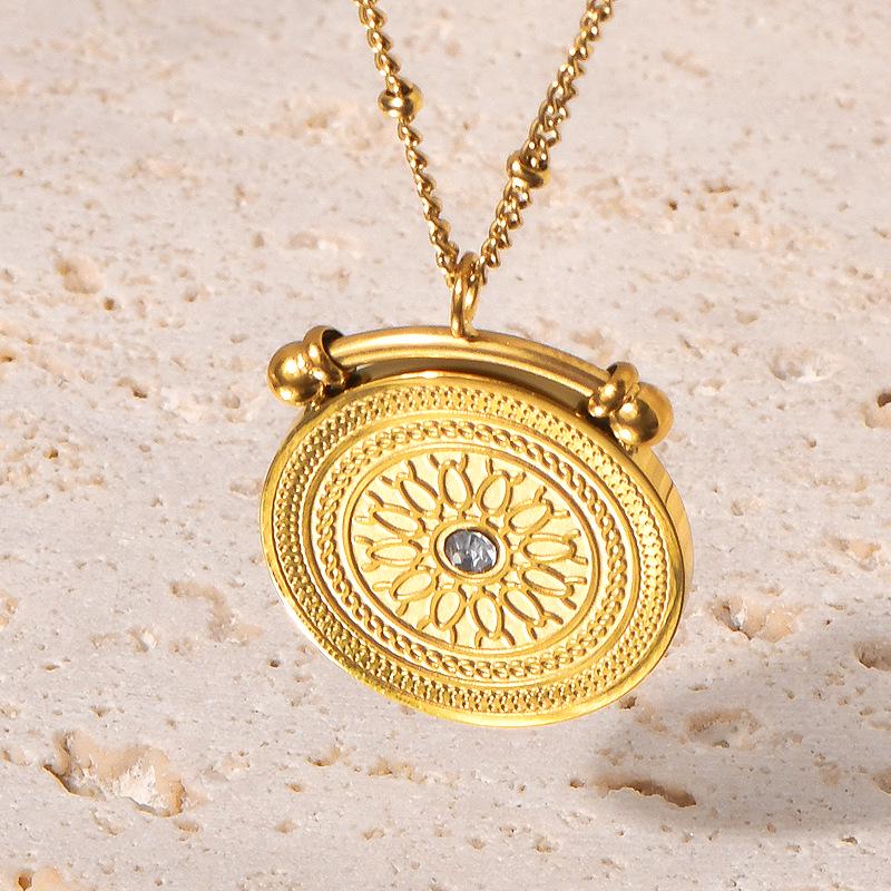 Gold-Plated Titanium Steel Eight-Point Star Necklace: Fashionable Double-Layer Clavicle Chain for Women