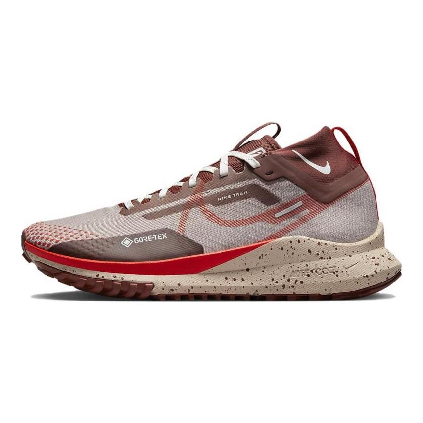 Nike React Pegasus Trail 4 Gore Tex Diffused Taupe Dark Pony Sail Picante Red Sneakers DJ7926-200