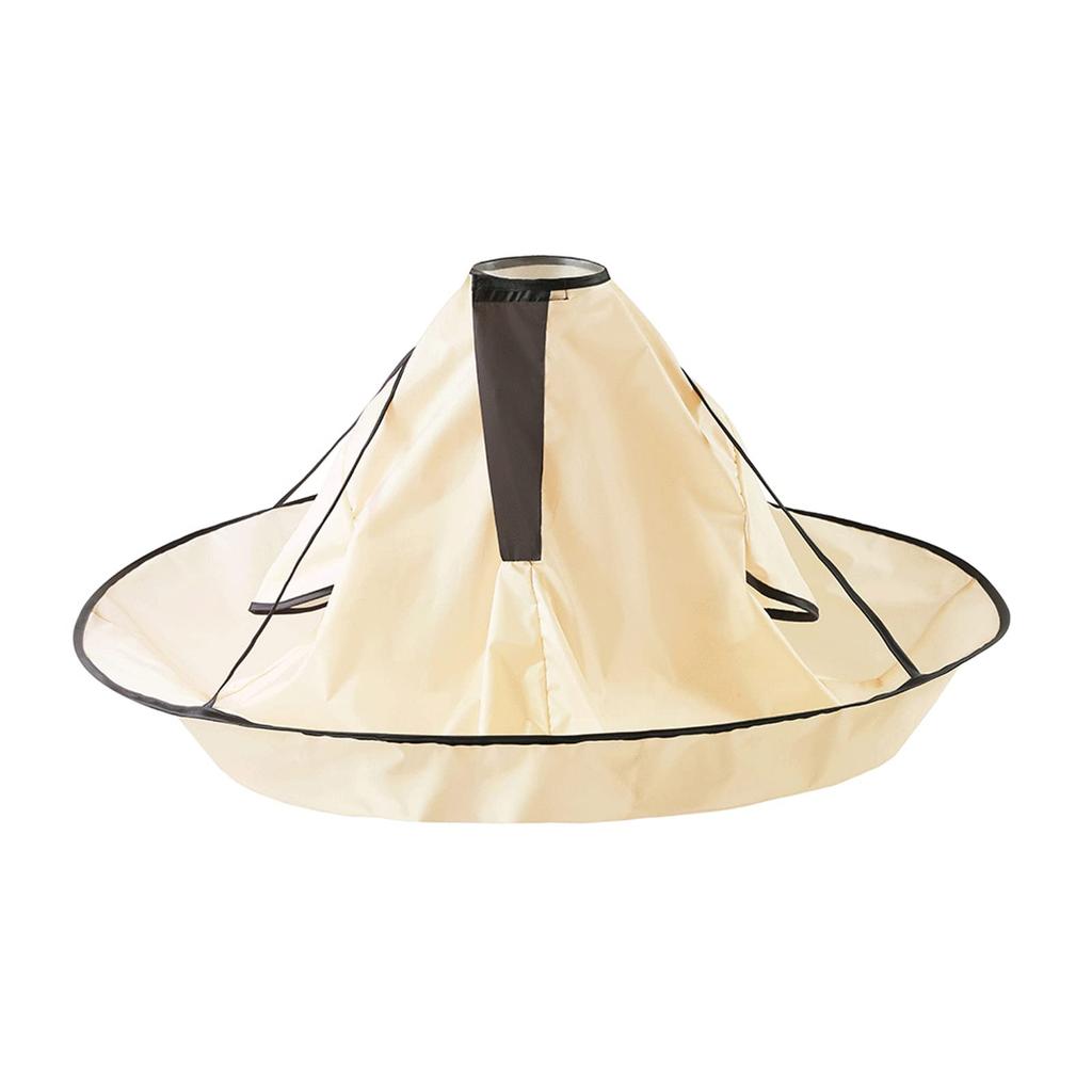 DFsucces Haircut Hair Waterproof for Easy Home Hair Haircut Storage Bag Khaki Sleeve Cape, Apron, Waterproof, Foldable, Shoulder-Free, Tools,