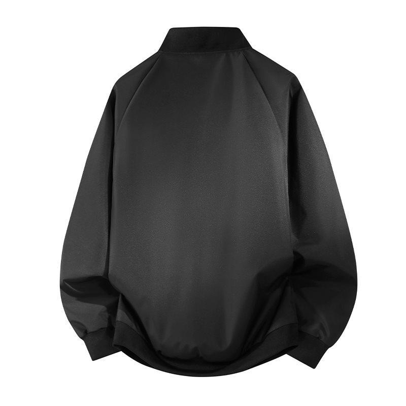 2026 Men's Trendy Baseball Collar Slim Fit Casual Jacket - Solid Color, Versatile Fashion
