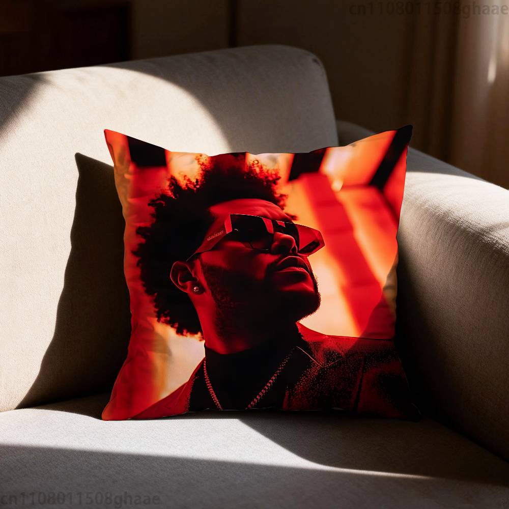 The Weeknd XO  Pillow Case Antidustmite Pillowcase Invisible zipper silky short plush Sofa cushion cover
