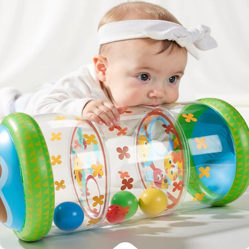 Baby Krabbelrolle Spielzeug Säuglingsaktivität Bauchzeitrolle Montessori Pädagogische Entwicklung Sensorisches Spielzeug für Kinder 0 12 Monate