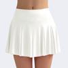 High Waist Pleated Tennis Skirt with Pockets - Elastic, Anti-Exposure Yoga Fitness Skort