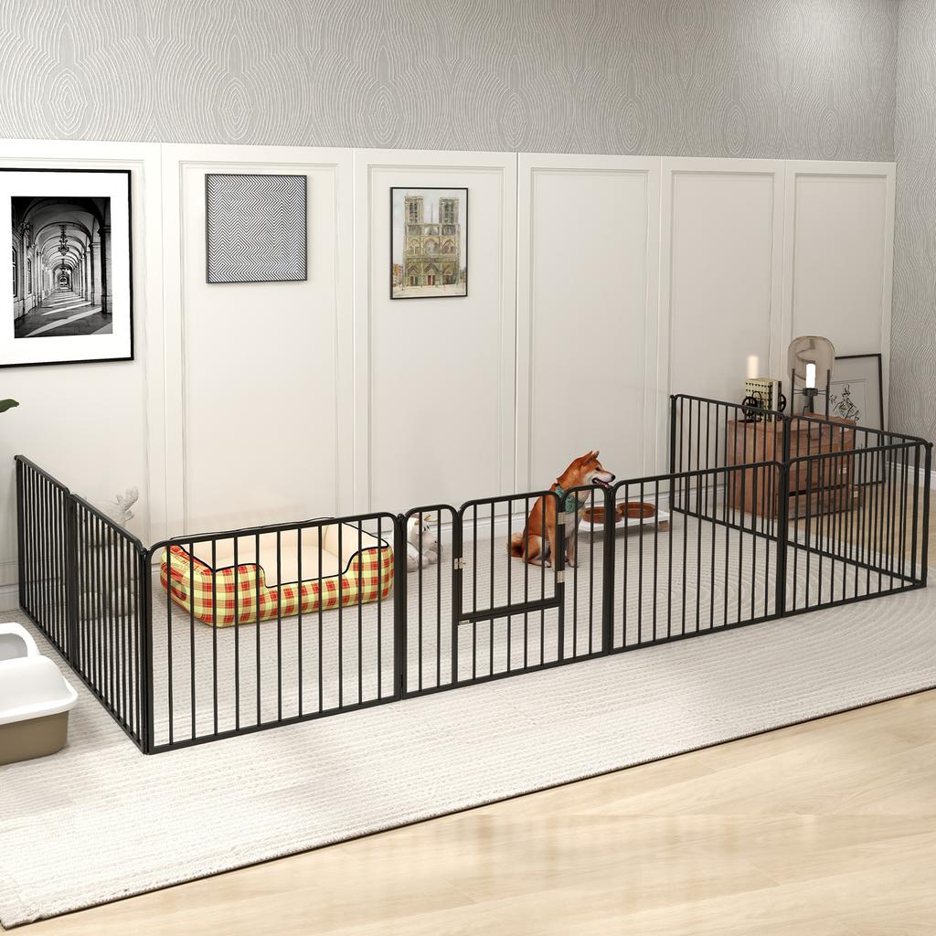 60cm 8 Panels Heavy Duty Dog Pen, Pet Playpen for Indoors, Outdoors, Small Dogs