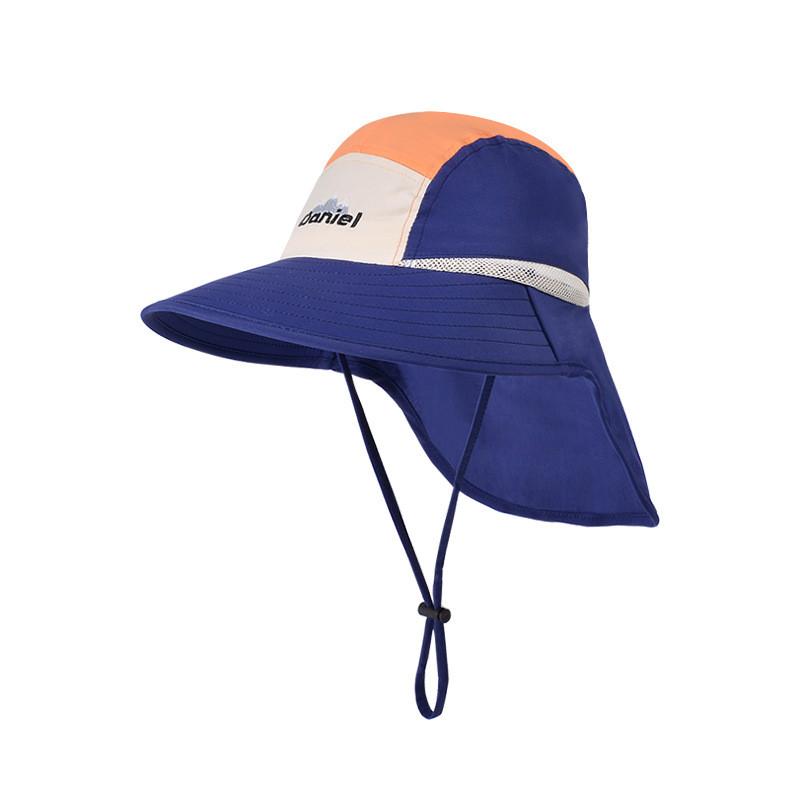 

Childrens Uv Shield Hat With Waterproof Quickdry Fabric And Wide Brim For Beach And Park Outings Темно-синій