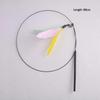 Flexible Steel Wire Cat Teaser Wand with Soft Feather Crisp Bell Interactive Play Toy for Indoor Cats Daily Play
