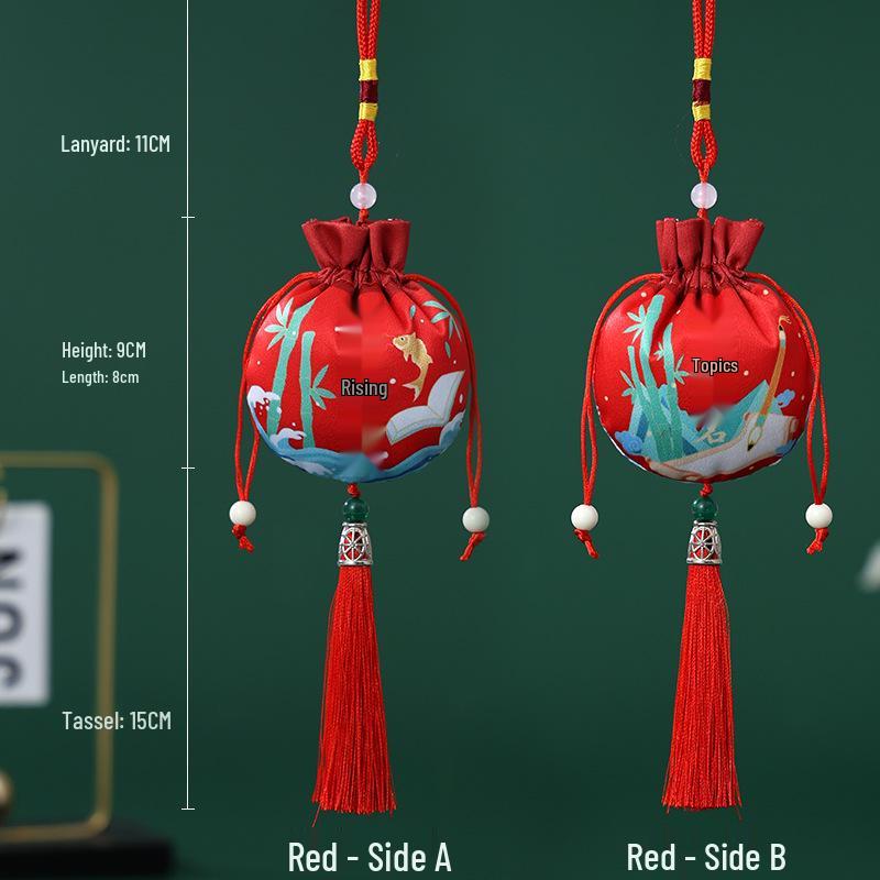 Dragon Boat Festival Mugwort Scented Sachets: Ancient-Style Car Ornaments & Hanfu Coin Purses - Scenic Area Gifts