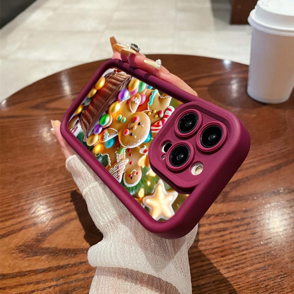 N107 Happy New Year Christmas Art Soft Angel Eyes Phone Cases for iPhone 16 15 14 13 11 Pro Max 8 7 6s Plus 12 Mini XR XS Max SE Shockproof Cover