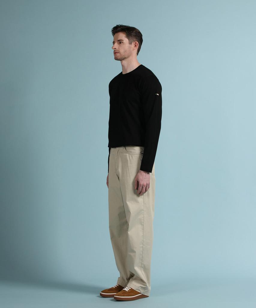 PANICALE Light Beige Wide Stitch Denim Pants (Type A)