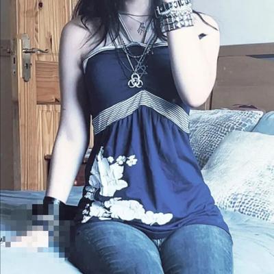 Vestă sexy casual Y2K de primăvară și vară, pentru exterior, stradă, cu imprimeu floral, cu gât legat, fără mâneci