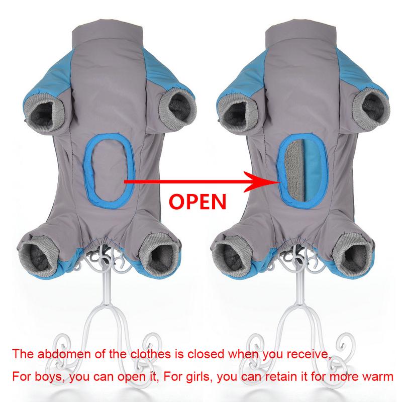 Pet Small Dog Winter Warm Clothes With D-ring Thick Fleece Lining Waterproof Windproof Jacket Puppy Chihuahua Solid Costume Coat