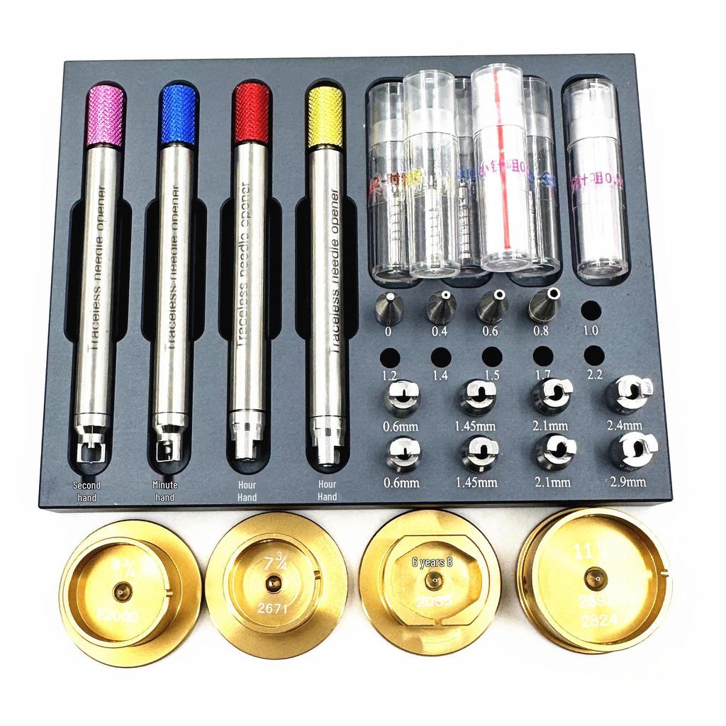 Watch Repair Kit: Jewel Setting Machine, Movement, Hands, Needle Stand, Traceless Pliers