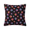 Colorful Animal Footprint Dog Paw Prints Cushion Cover  cm Velvet Throw Pillow Case for Living Room Bedding Sofa Pillowcase