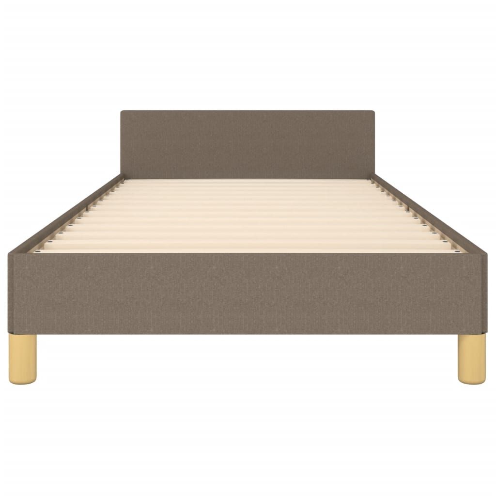 Vidaxl Struttura Letto Senza Materasso Taupe 90X190 Cm Tessuto
