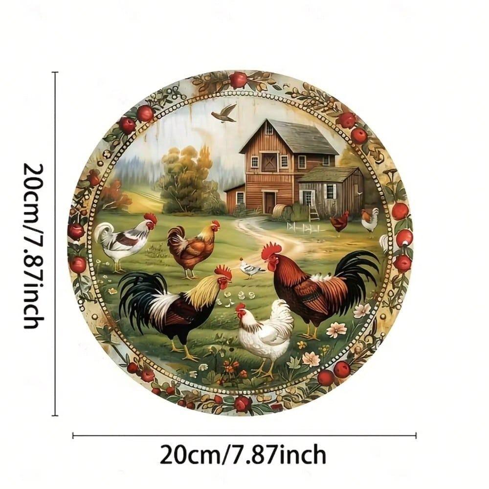 Vintage Blikbord Metaal Wanddecoratie 20x20cm