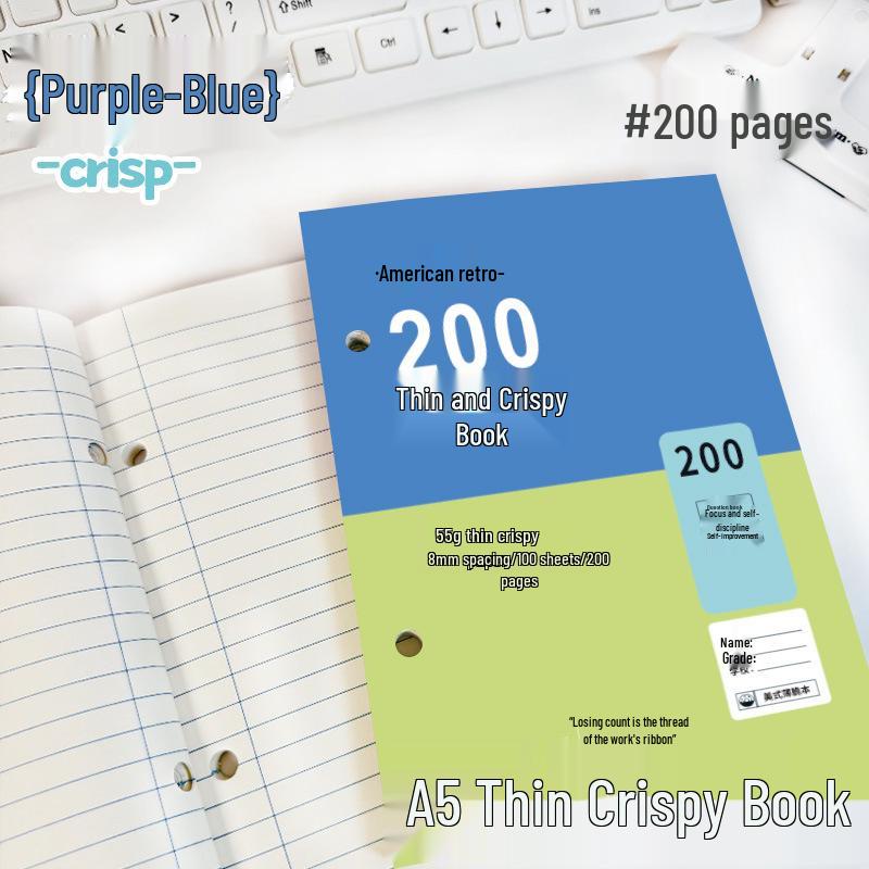 A5 Thin & Crispy Notebook: High-Value Journal for Daily Practice, Ideal for Junior/Senior High & Postgraduate Exam Prep